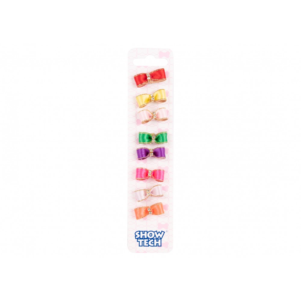 Molly bleščeče mašne s kamenčkom z elastiko 8 pcs Molly bleščeče mašne s kamenčkom z elastiko 8 pcs