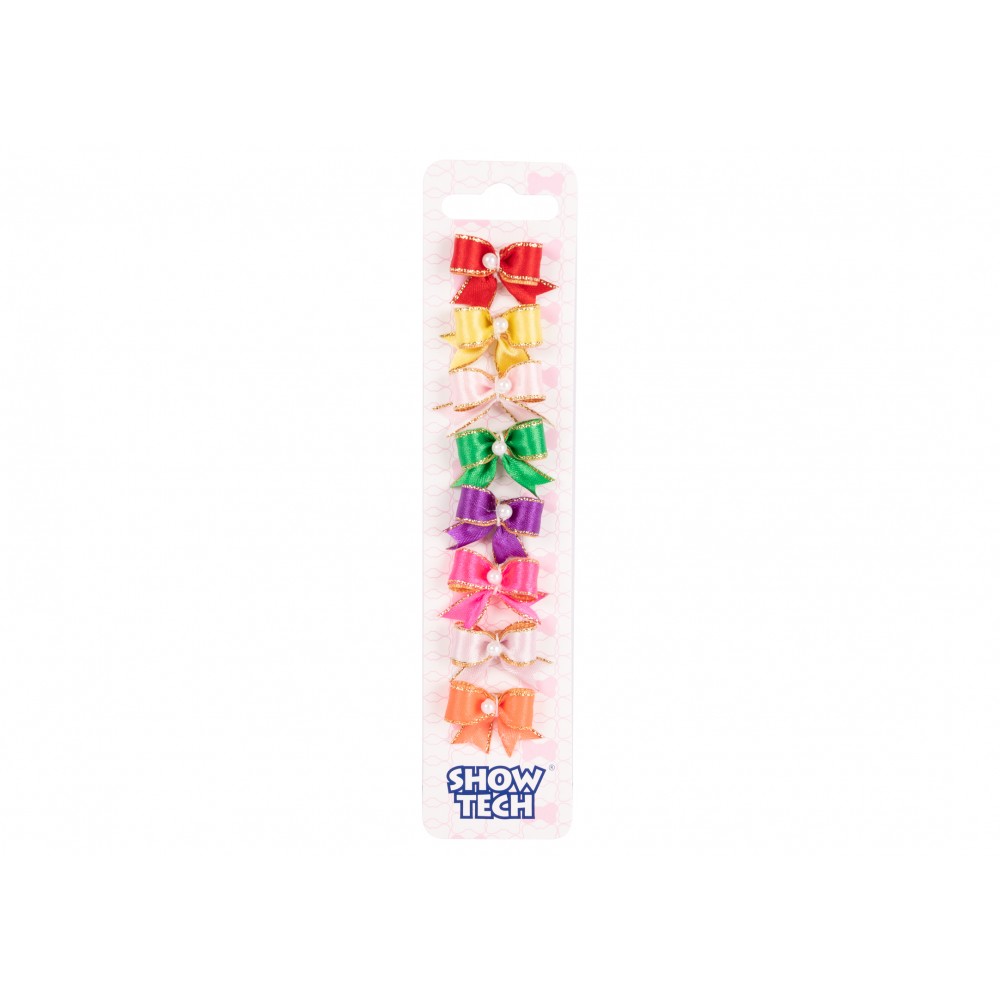 Cutie bleščeče mašne z biserčkom z elastiko 8 pcs Cutie bleščeče mašne z biserčkom z elastiko 8 pcs